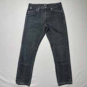 A.P.C. Petit Standard Jeans Mens 28 Droit‎ Etroit Black Wash Button Fly 30x28